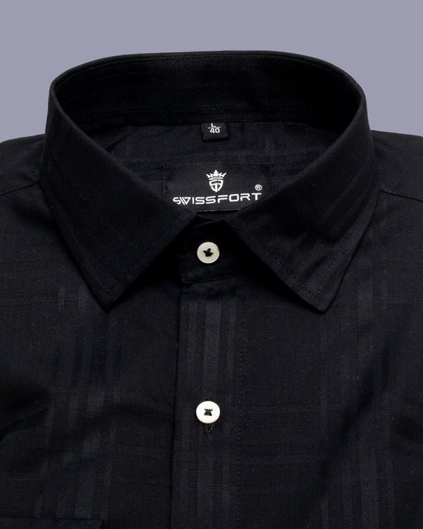 Jade Black Plaid Soft Premium Cotton Shirt