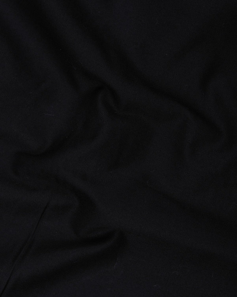 BOLD BLACK PLAIN TWILL PREMIUM COTTON SHIRT